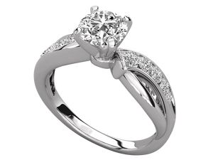 Superbe bague fine pour femme en or massif 14 carats avec diamant de laboratoire de forme ronde, certifié IGI, personnalisable OEM/ODM, idéale pour un cadeau d'anniversaire ou de fiançailles - Product Image 2