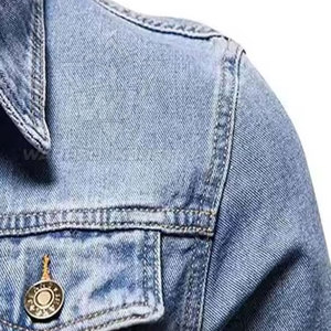 Veste en jean pour homme audacieux, tissu robuste, manches longues, vêtement décontracté, streetwear moderne, vêtements de mode - Product Image 6