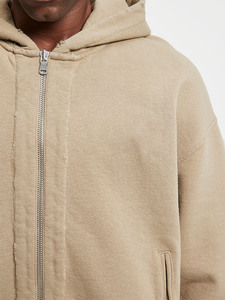 Best Quality Winter Vintage Style Men <b>Zip</b> Hoodie Relaxed Oversized Fit <b>Hooded</b> Jacket Plain Dyed Eco-Friendly Streetwear - Product Image 5