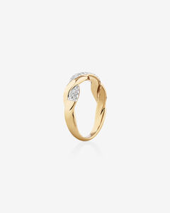 Anillo de Compromiso con Diamante Cultivado en Laboratorio, Diseño Cruzado, 0.20 Quilates, Oro Amarillo de 10K, Chapado en Rodio, Joyería Fina Moderna para Mujer - Product Image 4