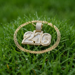 Trendy Hip Hop Style 925 <b>Silver</b> Gold Plated Custom Iced <b>Initial</b> Number Moissanite Charm Pendant Luxury Occasion Unisex <b>Necklace</b> - Product Image 6