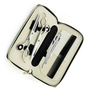 Juego de Tijeras de Barbería Profesionales para Diestros, Acero Inoxidable 4Cr13, Hoja Afilada y Biselada, 32 Dientes, Mango Mediano, Uso en Salón - Product Image 4