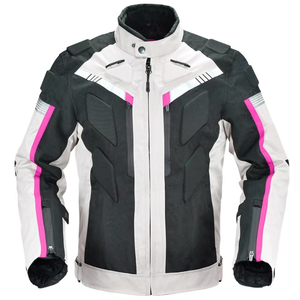 บริการ OEM สีตัดกันตามสั่ง ผลิตภัณฑ์แบรนด์ใหม่ ป้องกันการเสียหาย เสื้อแจ็คเก็ตนิรภัยสำหรับขับขี่มอเตอร์ไซค์สำหรับผู้ชาย ระบายอากาศได้ดี ผลิตจากหนัง - Product Image 1