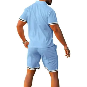 Vêtements pour hommes de qualité supérieure, style streetwear, t-shirts et shorts, ensemble de 2 pièces, taille plus, vêtements décontractés d'été pour hommes - Product Image 2