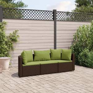 Ensemble de 3 canapés de patio marron pour la décoration de jardin - Product Image 1