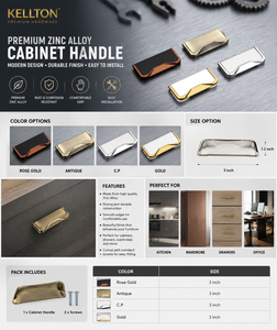 Modern Zinc Alloy Cabinet Edge <b>Pull</b> Handle Hidden <b>Drawer</b> Handle for Kitchen Bedroom Wardrobe <b>Drawers</b>-Durable Eco-Friendly - Product Image 5