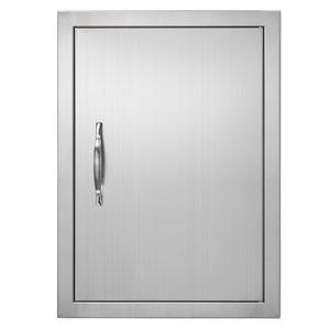 Maniglia verticale singola per porta di accesso BBQ da cucina esterna, in acciaio inossidabile, 16W x 22H pollici, per montaggio a filo, accessori per mobili - Product Image 4