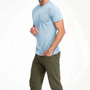 Camiseta de algodón para hombre, manga corta, material de algodón/poliéster, servicio OEM ODM, personalizada - Product Image 2