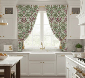 Custom Mughal Floral Window <b>Curtains</b> Dense Floral Pattern 70% Light Blocking Decorative <b>Curtain</b> Panels <b>for</b> Living Room Bedroom - Product Image 2