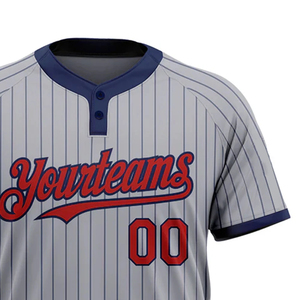 Camiseta de Béisbol Personalizada SAKYA, Franjas Grises de tu Equipo, Manga Corta, para Hombre, 100% Poliéster, Secado Rápido, Impresión Digital 3D, Verano - Product Image 3