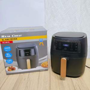 Friteuse à air numérique 8L avec écran tactile intelligent, cuisinière multifonctionnelle avec corps en plastique et protection contre la surchauffe pour maison moderne et camping-car - Product Image 2