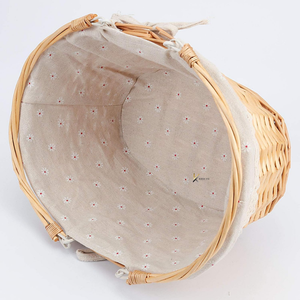 Vietnam Natural Wicker Willow Modern Oval Eco-Friendly Portable Multifunction Picnic <b>Basket</b> Handle Shopping Flower Packaging - Product Image 4