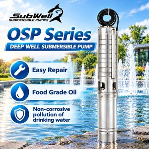 SubWell OSP Series Stainless Steel Deep Well <b>Submersible</b> <b>Pump</b> 1 HP Multistage High Pressure Water <b>Pump</b> - Product Image 1
