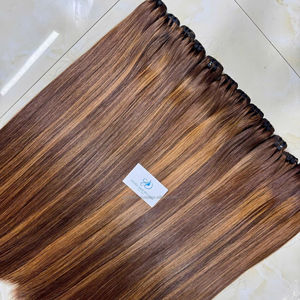 Extensiones de Cabello Natural Vietnamita 100% al Por Mayor, Extensiones de Cabello Planas Sin Costuras de Lujo, Estilo de Extensiones de Cabello Marrón Ombre - Product Image 1