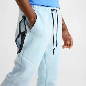 Fabrication sur mesure de pantalons amples à jambes larges en toile de mélange polyester/coton de haute qualité, brodés, décontractés, doublés de polaire pour hommes - Product Image 1