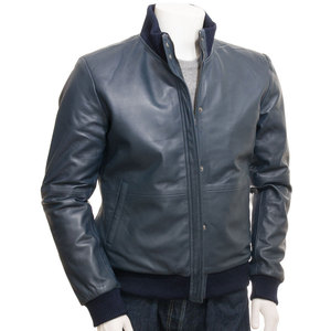 Veste en cuir zippée décontractée pour jeunes hommes, design de logo personnalisé OEM, veste en cuir simple pour hommes - Product Image 3