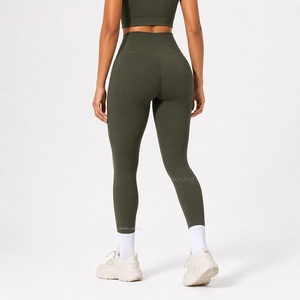<b>Leggings</b> For Women High Waist Yoga <b>Leggings</b>, <b>Nylon</b> Spandex Activewear Private Label Factory - Product Image 4