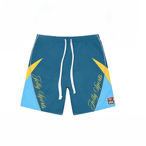 Shorts coupe-vent pour femmes, 120 GSM, polyester premium, noir et blanc, impression par sublimation sur les côtés, logo personnalisé, coupe ajustée. - Product Image 2