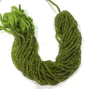 Cuentas redondas lisas de peridoto AAA, hilo de 12 pulgadas, 5 mm 6 mm, cuentas sueltas de peridoto natural para la fabricación de joyas, precio al por mayor - Product Image 4