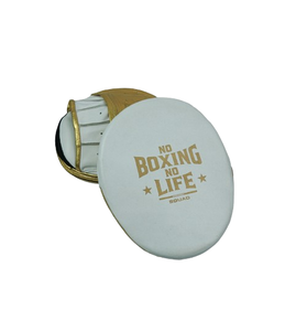 No Boxing No Life Guantes de Boxeo Profesionales Blancos y Dorados, Guantes de Entrenamiento de Cuero Original Duradero CP-FM-07 - Product Image 5