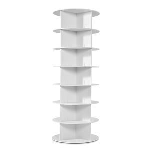 Tour à chaussures rotative à 7 niveaux, carrousel de rangement pivotant à 360 degrés, présentoir moderne autoportant - Product Image 6