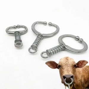 1Pcs Cattle Nose Plier Stainless Steel Automatic Cow <b>Spring</b> Nose Pliers Cow Nose <b>Clip</b> Traction Tool Cattle Ring Animals Supplies - Product Image 1