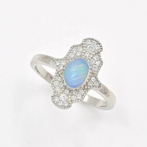 925 argent Sterling pierre de lune naturelle CZ plaqué or jaune 9x7mm coupe ovale pierre précieuse cadeau de fiançailles Halo mariages fêtes - Product Image 1