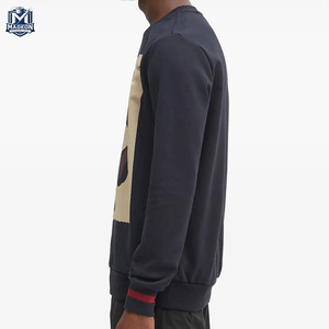 Wholesale Custom Logo Printed Cotton Blended Sweatshirts Loose Crew Neck Oversize <b>Pullover</b> <b>Men</b> Sweatshirt - Product Image 3