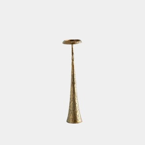 Support de bougie en métal argenté Afterglow, design conique, décoration d'intérieur durable - Product Image 2