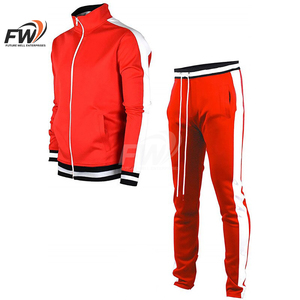 Ensemble de survêtement décontracté en molleton épais 100 % polyester tricoté, coupe ample, avec sweat à capuche et pantalon de jogging pour homme - Product Image 1