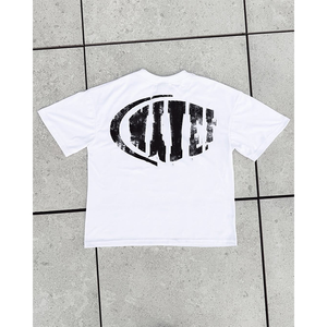 Nuevo diseño de gran tamaño de moda de manga larga Camiseta ácido lavado desgastado camiseta personalizada Rhinestone DTG camisetas para hombres - Product Image 6