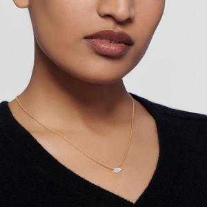 Elegante Colgante de Oro Rosa de 10K con Diamante Creado en Laboratorio, 1.00 CTW, Corte Brillante Redondo, Joyería Fina, Regalo de Aniversario - Product Image 1