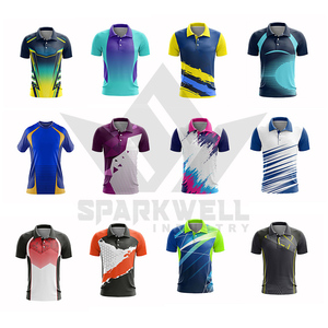เสื้อโปโลเทนนิสชายแบบสั่งทำ แขนสั้น ระบายอากาศได้ดี ผลิตจากโพลีเอสเตอร์ ซับเหงื่อ คอปกพับได้ เหมาะสำหรับทีมกีฬา - Product Image 6
