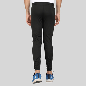 Pantalon de survêtement sport bleu quatre directions avec bande latérale, logo personnalisable, impression HD, délavage coloré, 100 % polyester, séchage rapide, tailles homme M/L/XL - Product Image 3