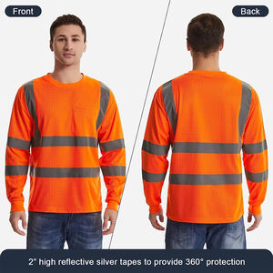 Camisetas de Seguridad Reflectantes de Manga Larga para Hombre, Camisetas Transpirables, Frescas y Duraderas para Verano y Actividades al Aire Libre - Product Image 2