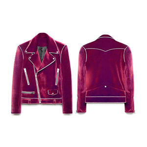 Veste de Costume Classique en Velours pour Homme, Premium, Douce, Hiver, Col Montant, avec Logo Frontal, Élégante pour Mariage - Product Image 1