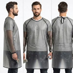 Blouse de toilettage pour hommes, transparente par sublimation, imperméable, à col rond - Product Image 3