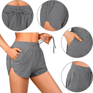 Shorts pour femmes Ever Glow légers et respirants avec bordure en fourrure, nœuds, fleurs, pompons, boutons, taille élastique et poches latérales - Product Image 5