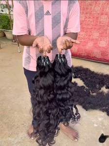 Bundles de cheveux humains bouclés naturels 100 pour cent d'extensions vierges non traitées doux pleine brillance Double trame longue durée en gros - Product Image 5