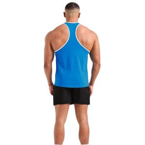 <b>Mens</b> Blue Racerback Tank Top Gym Workout <b>Vest</b> Athletic Fitness Training Bodybuilding Sportswear Sleeveless <b>Running</b> Activewear - Product Image 4