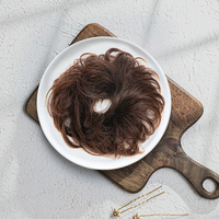 Chignon naturel désordonné |   Cheveux humains indiens Remy |   Extensions de cheveux vierges bruts 100% naturels, double épaisseur, sans chaleur, sans colle