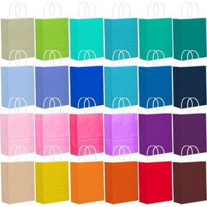 24 Sacchetti di Carta Multicolore per Feste con Manici, 21x15x8 cm, Confezione Grande Arcobaleno per Feste - Product Image 3