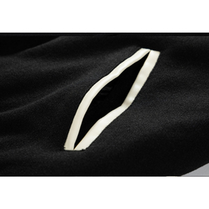 Stonefield Manufacturing Geometric Patchwork Stand Collar Varsity <b>Jacket</b>-100% Wool Hooded <b>Waterproof</b> Streetwear <b>Winter</b> Outerwear - Product Image 4
