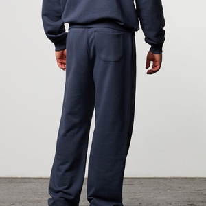 Custom Wholesale Blank Plus Size Polyester/Cotton Blend Jogger Sweatpants Elastic Waist Stacked Sweat Loose Pants Men Straight - Product Image 4
