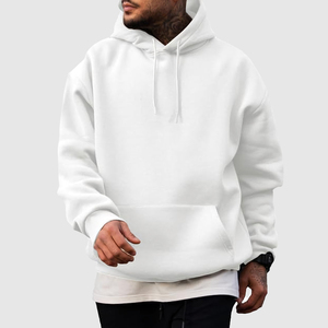 Sweat à capuche zippé pour homme en molleton 100% coton 400 g/m² de qualité supérieure, personnalisé pour survêtements, coupe oversize - Product Image 2