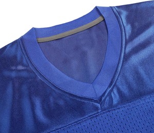 Maillots de football américain effet chrome, manches rayées, impression encre métallique, look audacieux et unique, nom et numéro personnalisés disponibles - Product Image 3