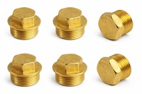 Raccord de tuyauterie fileté en laiton C-Way, bouchon hexagonal 1/2" 3/4" 1" BSP NPT pour applications eau, gaz, huile