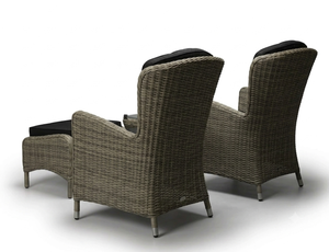 Outdoor Rattan Wicker Patio Furniture Set Luxury Garden Armchair With Cushion Cushion Footrest Tea <b>Table</b> <b>Balcony</b> Conversation - Product Image 4