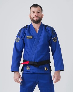 Uniforme de Jiu Jitsu Brasileño de Alta Calidad, Marca Kingz Comp 450 V6, Color Azul, Alta Resistencia - Product Image 2