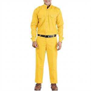 Conjunto de Uniforme de Trabajo Elegante para Verano, para Construcción y Bomberos, Material de Poliéster/Algodón - Product Image 5